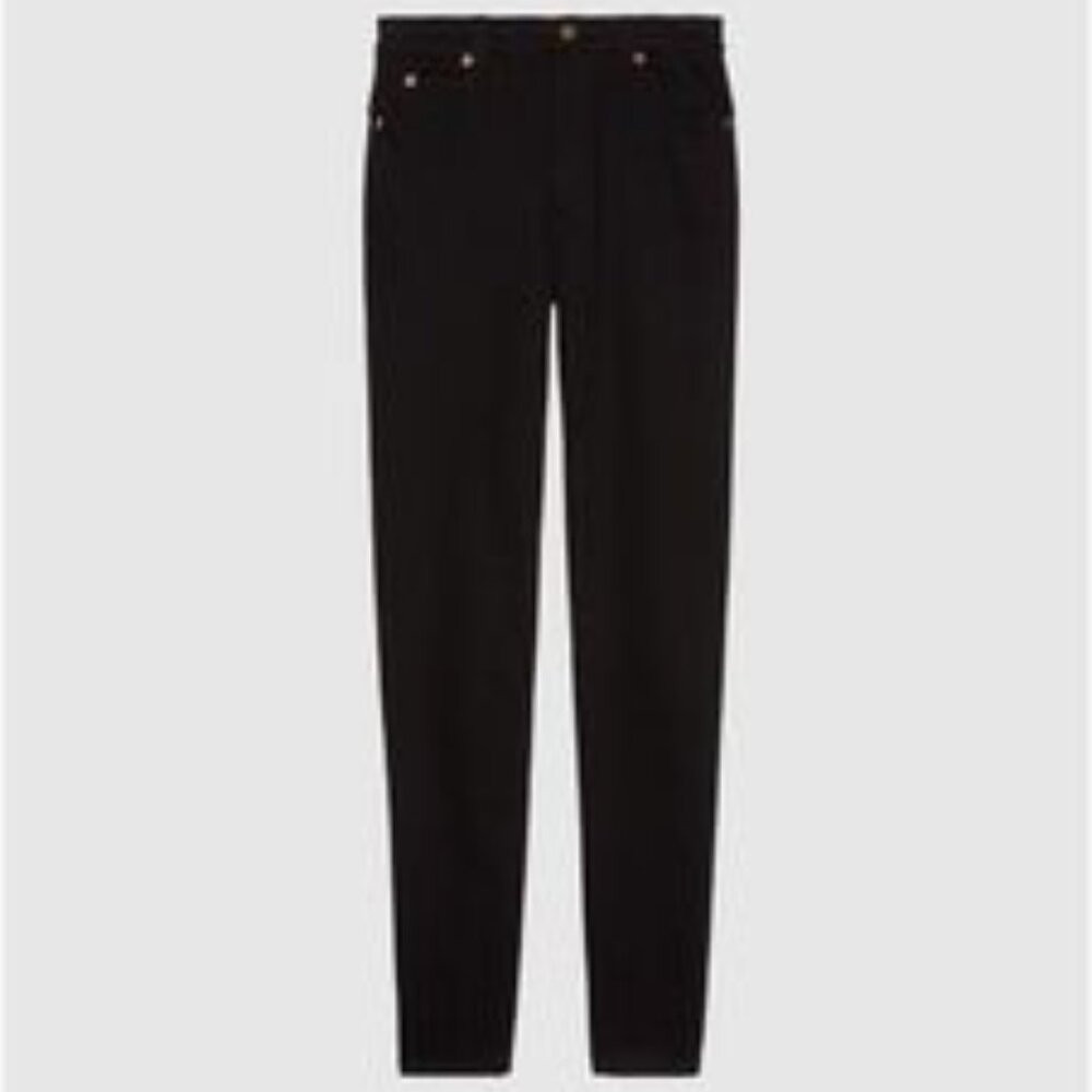 NWT Gucci Low Rise Straight Leg Jeans Black